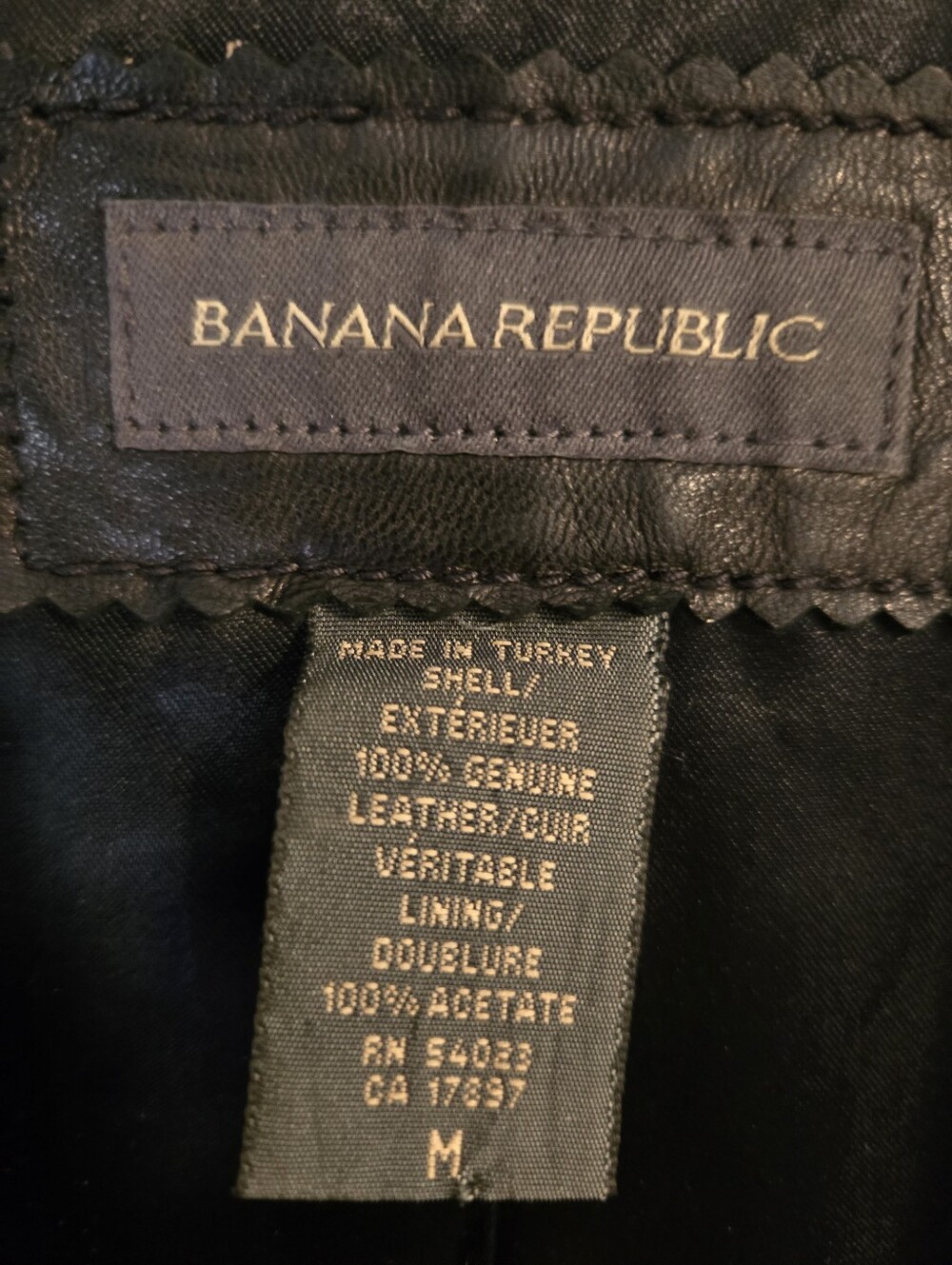 Banana Republic Black Leather Zip-Up Jacket - Picture 4 of 8